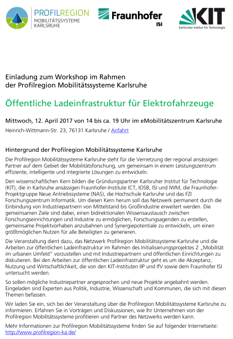 Einladung Workshop Ladeinfrastruktur Preview